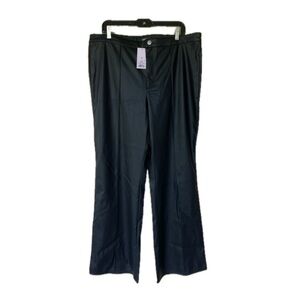 NWT Wild Fable Black Wide Leg Pleather Pants Size 18